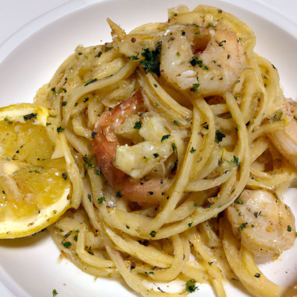 Lemon Butter Garlic Shrimp Pasta